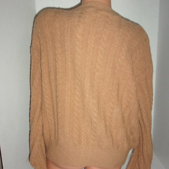 PINK Victoria's Secret Brown Cable Knit Cardigan - Picture 3 of 3